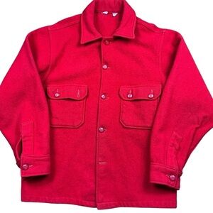 Vintage 50s BSA wool button front flannel